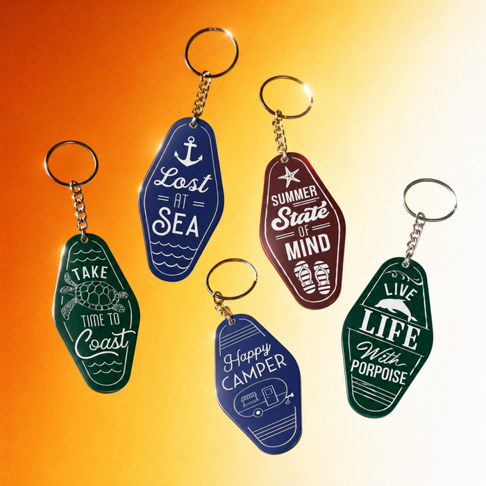 I Love Summer Pack of 5 Keychains-Creative Brands-The Bullish Store