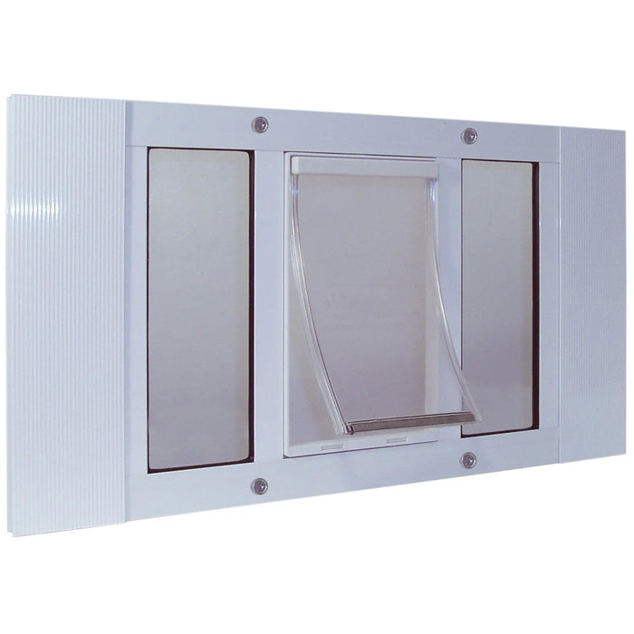 Ideal Aluminum Sash Pet Door XLarge White 1.75" x 27" x 20.63" Ideal Pet Products