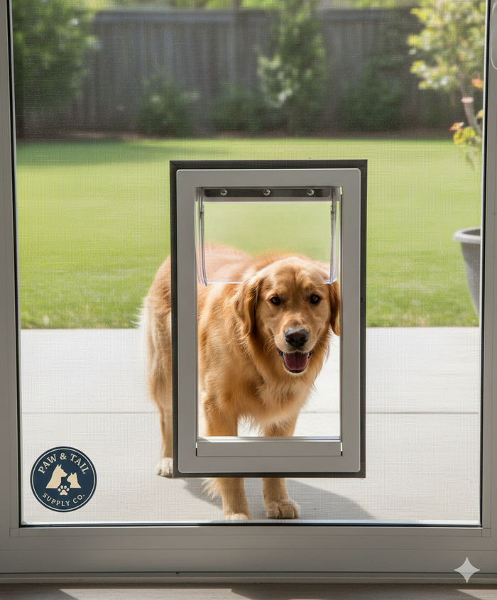 Ideal Pet Products Screen Guard Pet Door Medium White