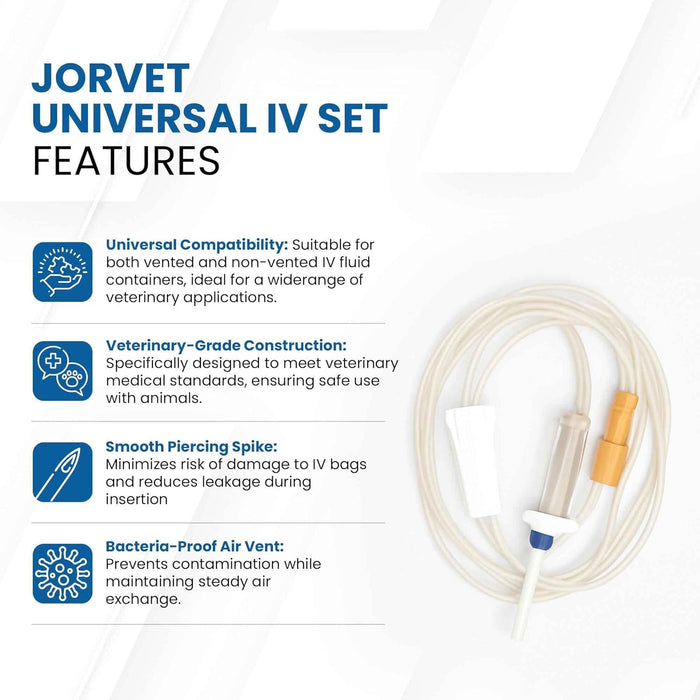 JorVet Universal Infusion IV Set 72" J0400