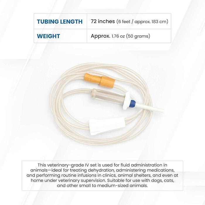 JorVet Universal Infusion IV Set 72" J0400
