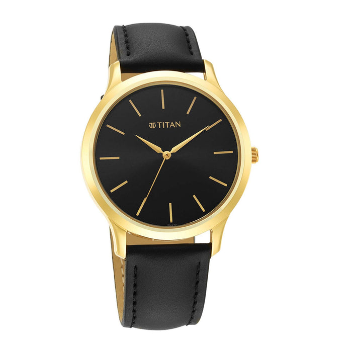 Karishma Radiance Black Dial Analog Watch for Men 1825YL03