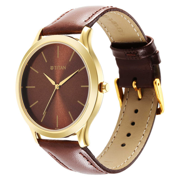 Karishma Radiance Brown Dial Analog Watch for Men 1825YL04