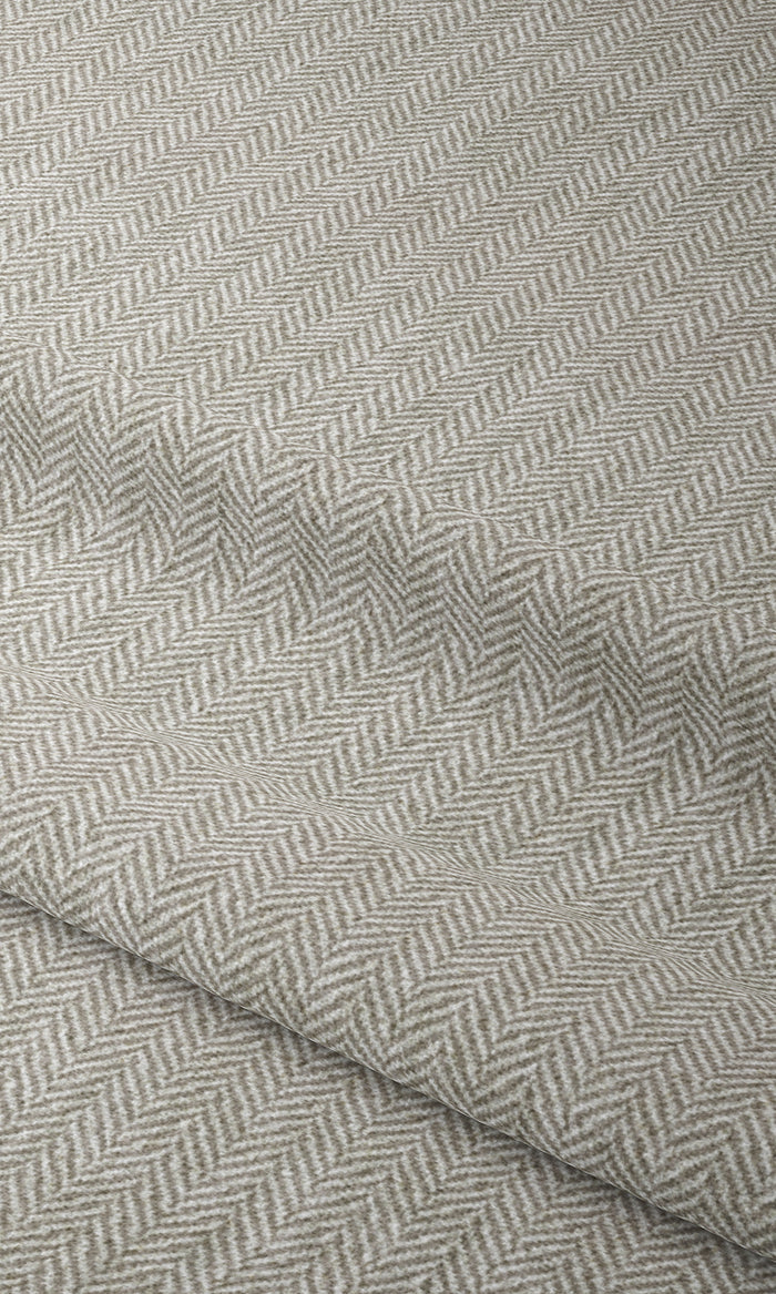 Herringbone Print Window Treatments Fabric By the Metre (Grey/ White)