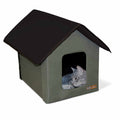 K&H Outdoor Kitty House Cat Shelter Unheated Olive/Black