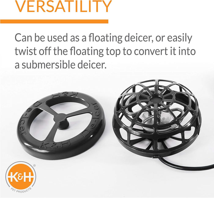 K&H Thermo-Pond 250W Pond Heater Deicer Thermostat Floating or Submersible