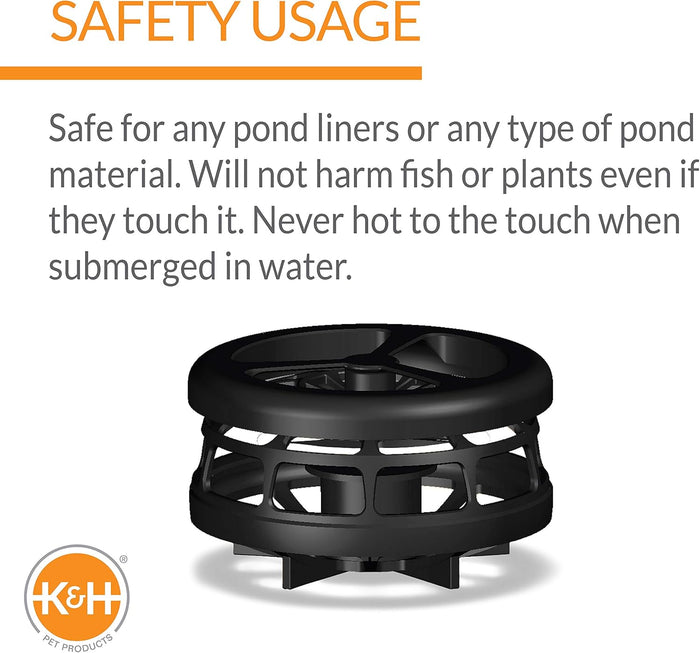 K&H Thermo-Pond 250W Pond Heater Deicer Thermostat Floating or Submersible