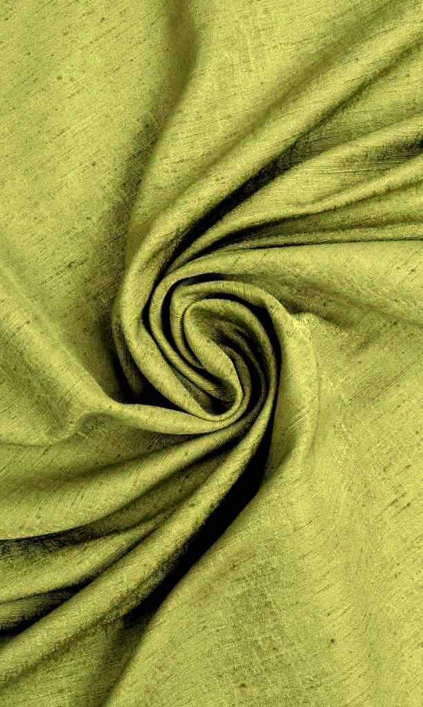 Silk Blend Curtains for Living, Bedroom, Kitchen, Bathroom (Olive/ Fern Green)
