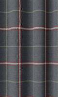 Geometric Patterned Drapes (Slate Grey/ Red)
