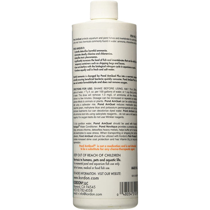 Kordon Pond Amquel Liquid for Aquarium 16 oz. Kordon