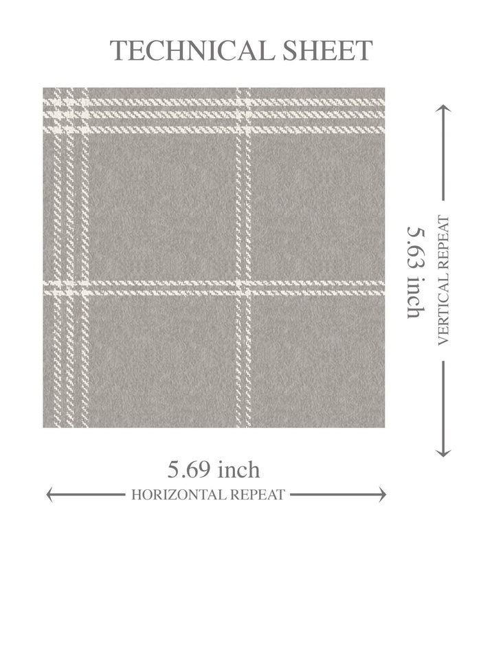 Neutral Geometric Plaid Checkered Kids Room Wallpaper (Silver Gray)