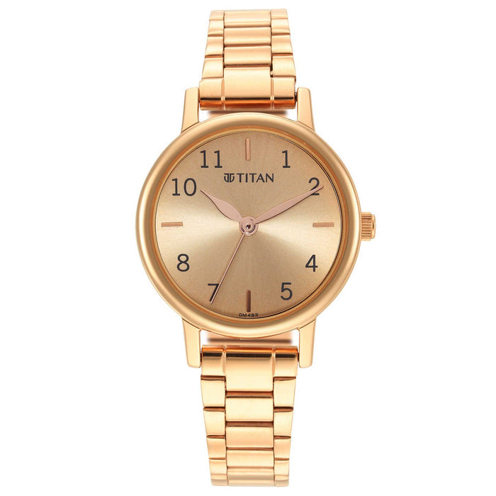 Ladies Karishma Rose Gold Dial Metal Strap Watch 2678WM01