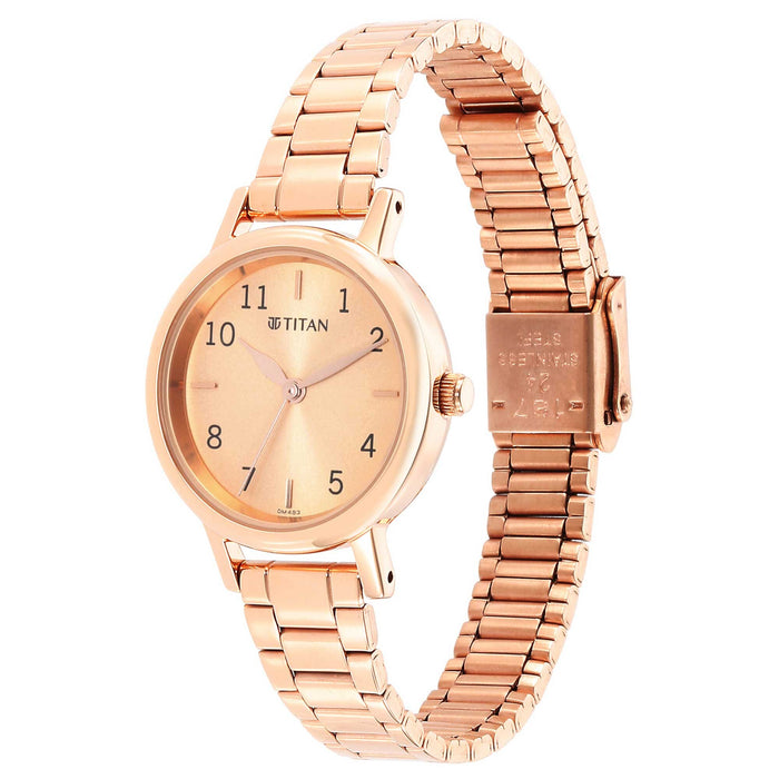 Ladies Karishma Rose Gold Dial Metal Strap Watch 2678WM01
