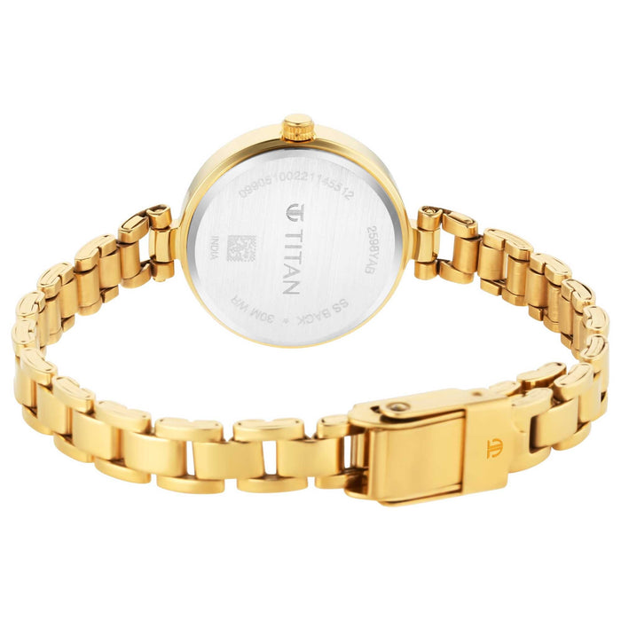 Lagan Silver Dial Metal Strap Watch 2598YM04
