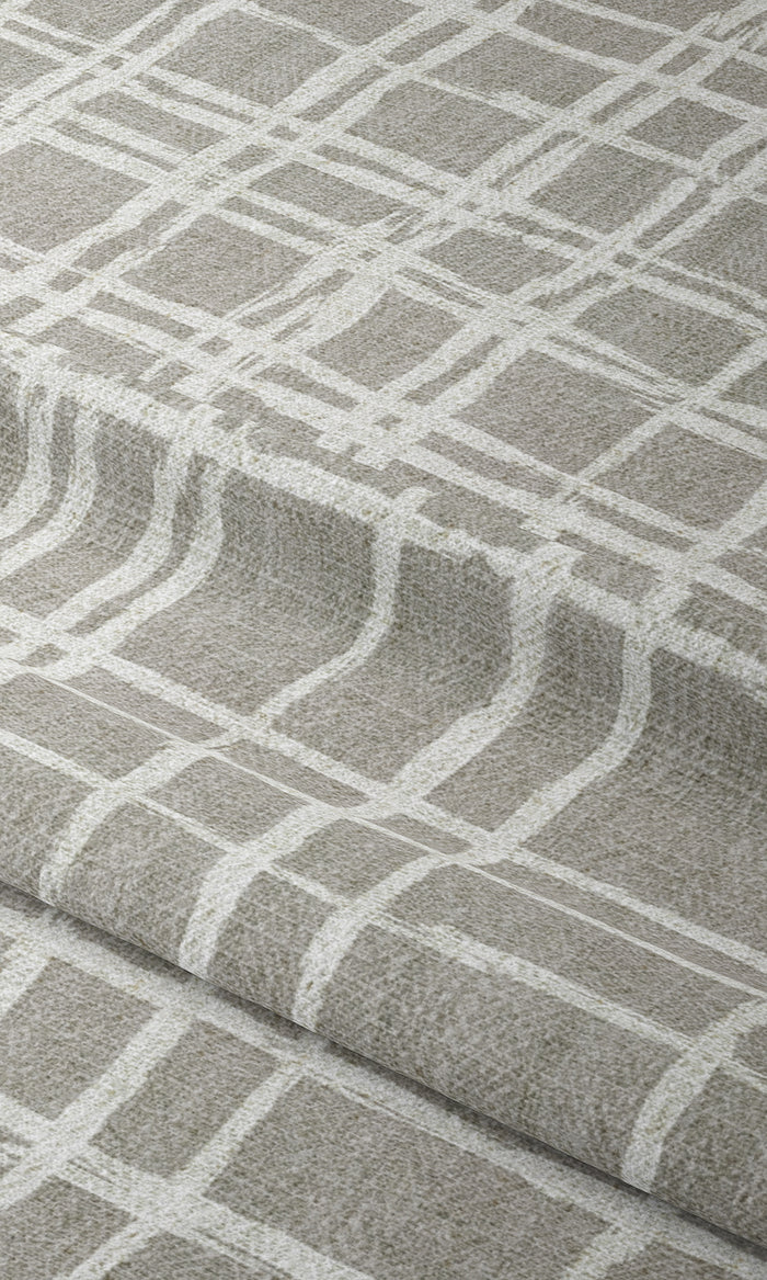 Abstract Patterned Window Treatments Fabric By the Metre (Grey/ White)
