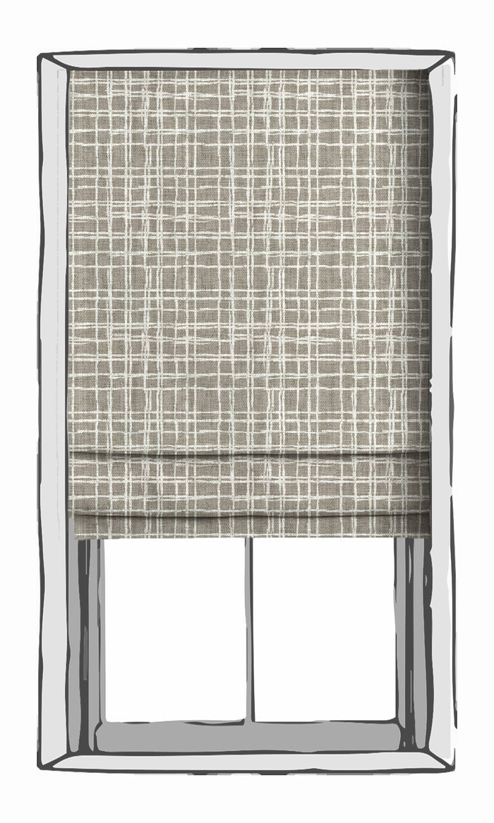 Abstract Patterned Fabric Material By the Metre (Grey/ White)