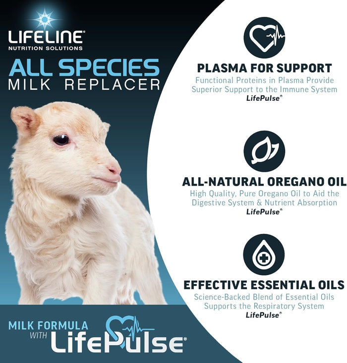 Lifeline All Species 4 Lb Milk Replacer 26% Protein Kittens Puppies Lambs
