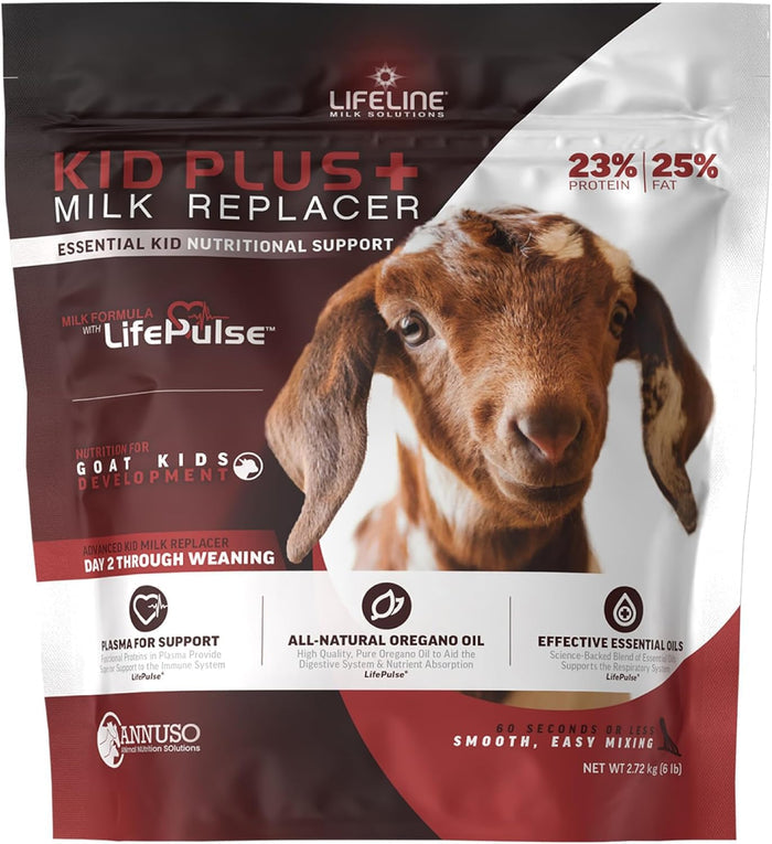 Lifeline Kid Plus+ 6 Lb Milk Replacer 23% Protein Goat Kids Lifepulse
