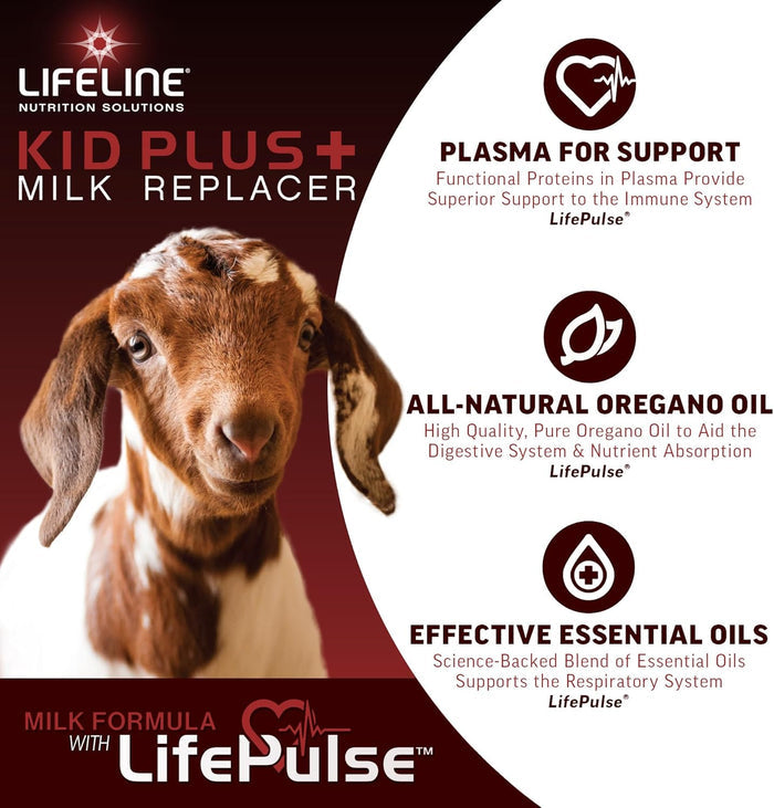 Lifeline Kid Plus+ 6 Lb Milk Replacer 23% Protein Goat Kids Lifepulse