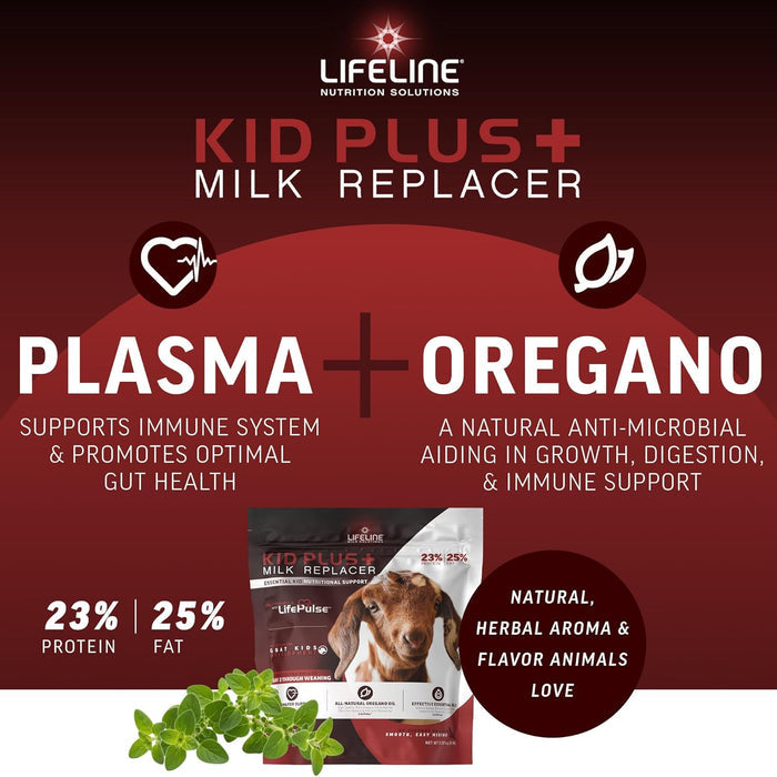 Lifeline Kid Plus+ 6 Lb Milk Replacer 23% Protein Goat Kids Lifepulse