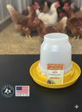 Little Giant 1 Gal Poultry Nesting Jug Waterer Set + Chickens Layer Boost Combo