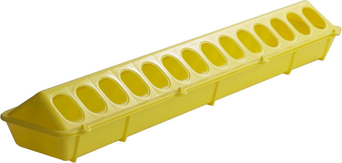 Little Giant 20" Plastic Flip-Top Poultry Ground Feeder, Yellow Easy Access for Chickens