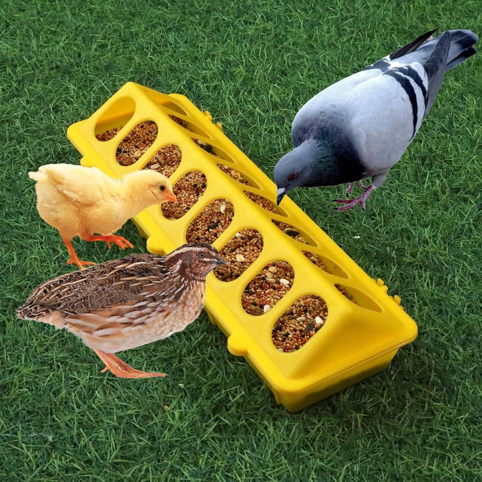 Little Giant 20" Plastic Flip-Top Poultry Ground Feeder, Yellow Easy Access for Chickens