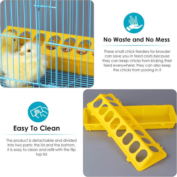Little Giant 20" Plastic Flip-Top Poultry Ground Feeder, Yellow Easy Access for Chickens