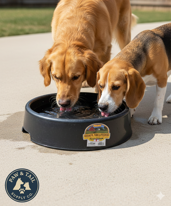 Little Giant 3 Gallon Plastic Pan Feeder Black Low Profile Livestock Feeder