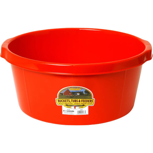 Little Giant All-Purpose Plastic Utility Tub with Hand Grips Livestock 6.5 Gallon