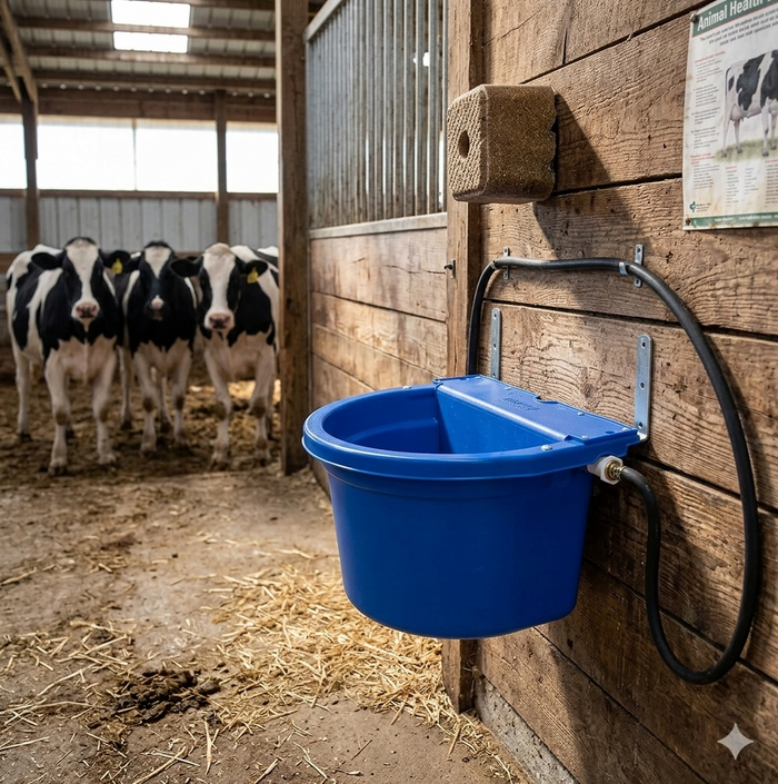 Little Giant Automatic Animal Waterer Blue 4 Gallon Float Controlled Livestock