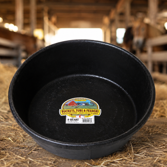 Little Giant DuraFlex Rubber Feed Pan 8 Quart 2 Gallon Horses & Livestock