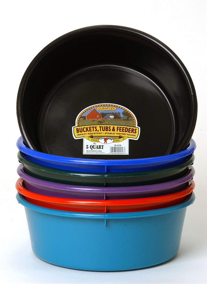 Little Giant DuraFlex Utility Feed Pan 5 Quart Green Livestock Pet Durable