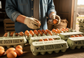 Little Giant Egg Cartons Solid Top 100% Recycled Paper Stackable 12-Pack
