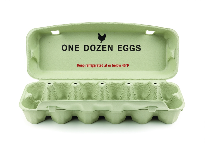 Little Giant Egg Cartons Solid Top 100% Recycled Paper Stackable 12-Pack