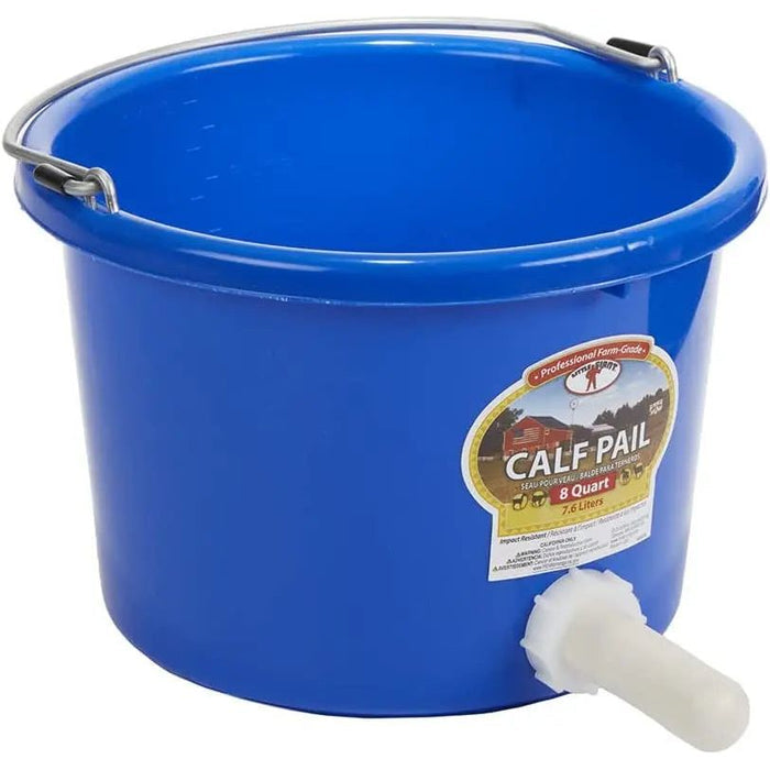 Little Giant Plastic Calf Nursing Pail 8 Quart, Blue Little Giant