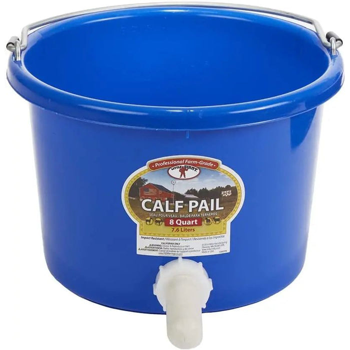 Little Giant Plastic Calf Nursing Pail 8 Quart, Blue Little Giant