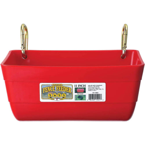 Little Giant Plastic Livestock Fence Feeder 11" With Hanging Clips, Assorted Colors