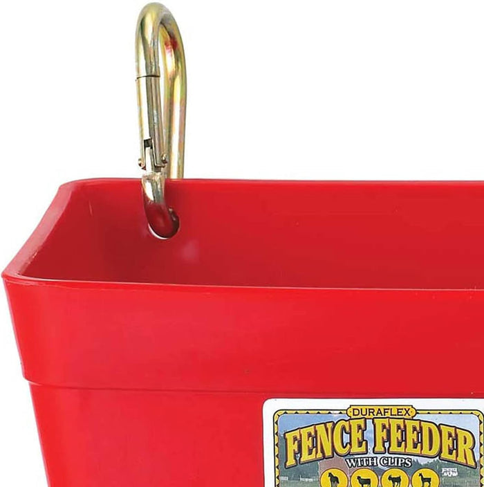 Little Giant Plastic Livestock Fence Feeder 11" With Hanging Clips, Assorted Colors