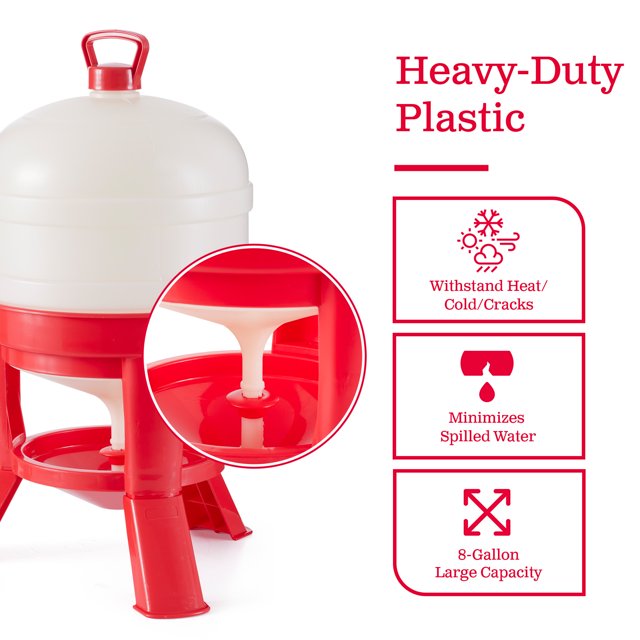 Little Giant Plastic Poultry Dome Waterer 8 Gallon Top Fill Chicken Waterer