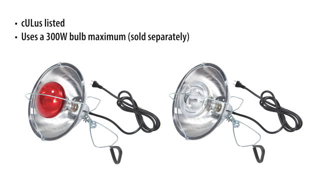 Little Giant Reflector Clamp Heat Lamp 10.5" Chicks Poultry Brooder Fixture 250W