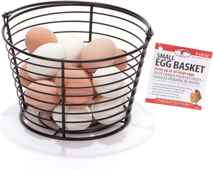 Little Giant Small Egg Basket Holds 3 Dozen Eggs Wire Coated Steel Basket