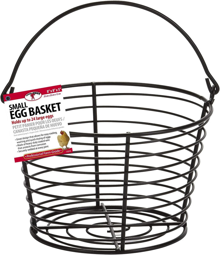 Little Giant Small Egg Basket Holds 3 Dozen Eggs Wire Coated Steel Basket