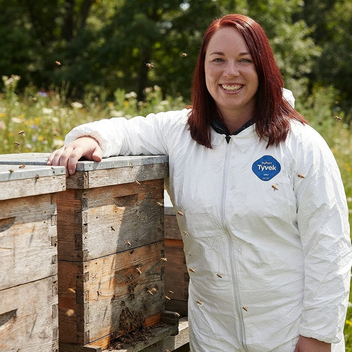 Little Giant Tyvek Beekeeping Coverall Disposable Water Resistant Medium