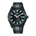 Lorus Black sunray dial stainless steel watch for men RH971PX9