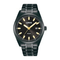 Lorus Black sunray dial stainless steel watch for men RH983PX9