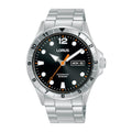 Lorus Black sunray dial stainless steel watch for men RL459BX9