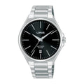 Lorus Black sunray dial stainless steel watch for men RS945DX9