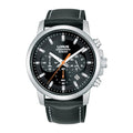 Lorus Black sunray dial stainless steel watch for men RT331KX9