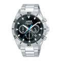 Lorus Black sunray dial stainless steel watch for men RT335KX9